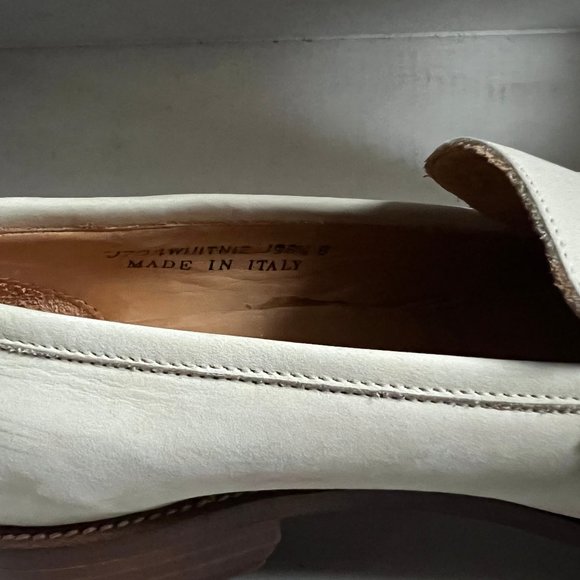 Vintage Coach bone 6.5 B Whitney leather nubuck loafters, Italy - Picture 4 of 7